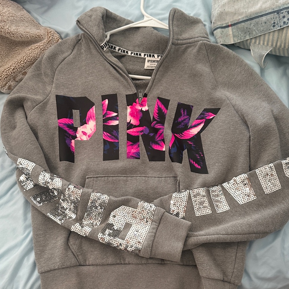PINK Half-Zip Sweatshirt